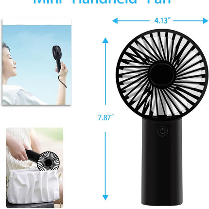 Handheld Fan, Portable Fan With Usb Rechargeable Battery, 3 Speed For Indoor, Outdoor, Makeup, Travelling, Camping, Summer
