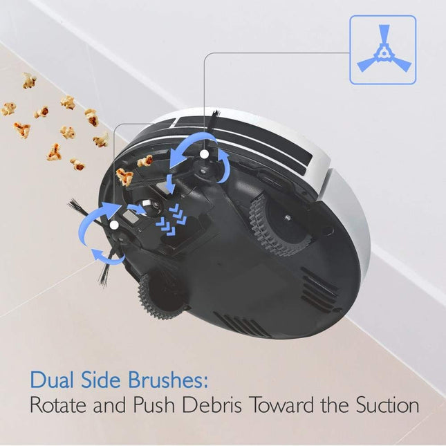 Serenelife Robotic Vacuum Cleaner Robotic Auto Home Cleaning For Clean Carpet Hardwood Floor Bot Self Detects Stairs Air Filter Pet Hair Allergies Friendly