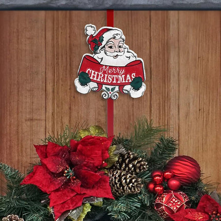 All Chic Christmas Wreath Hangers for Front Door with Christmas Santa Hanger Hook for Christmas Decor Over The Door Wreath Hanger Front Door