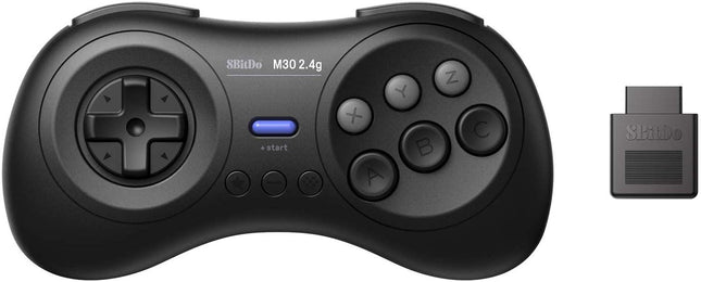 8Bitdo M30 2.4G Wireless Gamepad for the Original Sega Genesis and Sega Mega Drive - Sega Genesis,Black