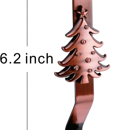 Set of 5 Christmas Stocking Holder for Mantel Christmas Stocking Hangers for Mantel Stocking Hooks for Fireplace Stocking Metal Clip for Christmas Decoration