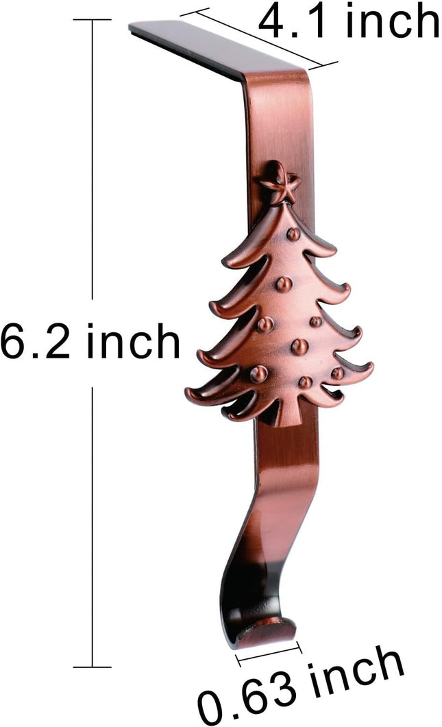 Set of 5 Christmas Stocking Holder for Mantel Christmas Stocking Hangers for Mantel Stocking Hooks for Fireplace Stocking Metal Clip for Christmas Decoration