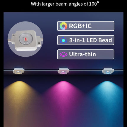 Permanent Outdoor Lights Pro,120ft Smart RGB+IC Outside Lights with 80 LEDs, IP65 Waterproof Eaves Lights for Christmas All Holiday Decorations, Work with Alexa, Google