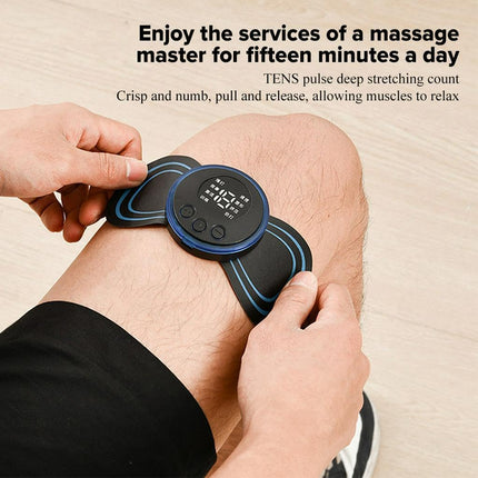 HAUSHUT Electric USB Rechargeable EMS Mini Cervical Vertebra Patch Gel Butterfly Massager Pad Stimulator for Muscle Neck Back Legs Body Pain Relief and Shoulder Relaxing Therapy Machine Tool Black