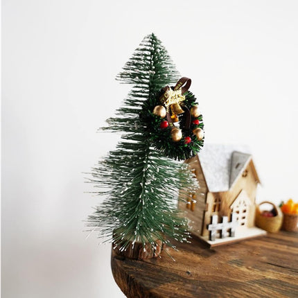 10pcs Mini Wreath Christmas Dollhouse Miniatures Small Wreath Tiny Wreaths for Crafting Windows Christmas Wreath Mini Wreaths for Cabinets Christmas Ornament Wreath Doll House Christmas Decorations