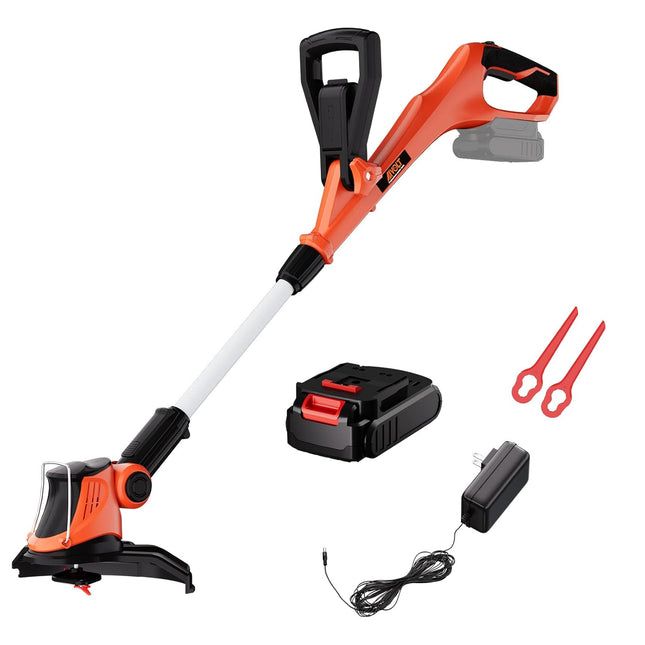 AIVOLT Cordless Weed Trimmer, 20V 2.0Ah String Trimmer Battery Powered 2 in 1 Weed Wacker & Edger Lawn Tool for Yard, Garden