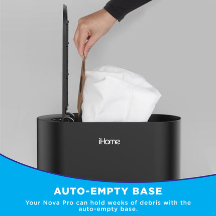 Ihome Autovac Nova Pro, Robot Vacuum And Mop Combo, Lidar Navigation, Self Emptying, Selective Room Cleaning & No Go Zones, Home Mapping, 2700Pa Strong Suction, App Control, Hard Floors And Carpet
