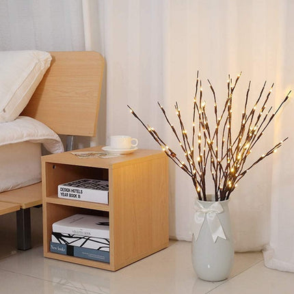 Vanthylit Set of 2 3PK 30" Brown Lighted Twig Stakes 120 Warm White Pathway Light for Outdoor and Indoor (Vase Excluded)