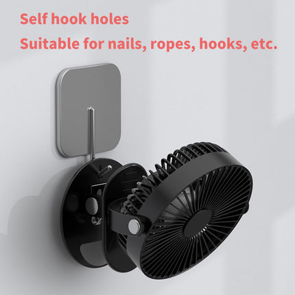 7 Clip On Fan,5000Mah Battery Operated Fan,Rechargeable Personal Fan,3 In 1 Desk Portable Usb Fan,Led Light,3 Speeds,720°Rotation