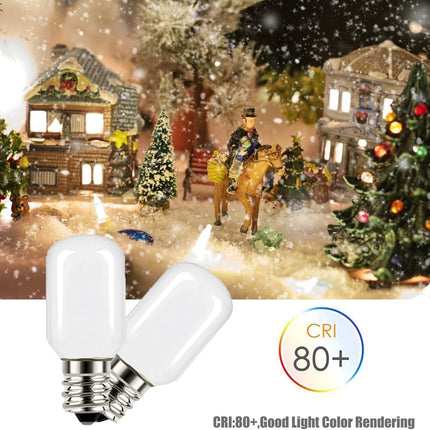 Christmas Villages Replacement Light Bulb 6W 6Watt Incandescent Night Light Bulb,120-Volt Mini Light Bulb Candelabra E12 Base for Home Decorate -6Pcs
