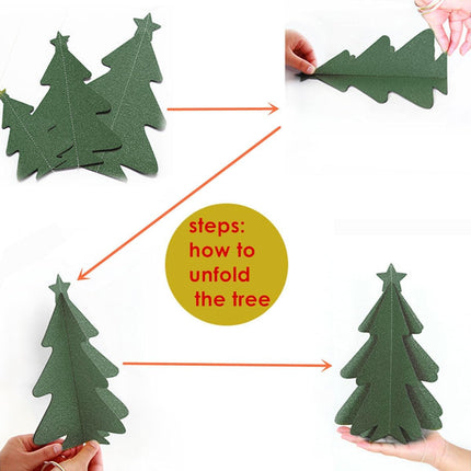 Christmas Decorations,3D Christmas Tree Paper Streamers Party Banner Garland Christmas Party Decorations Hanging Decor,Christmas Party Home Office Decorations Party Supplies