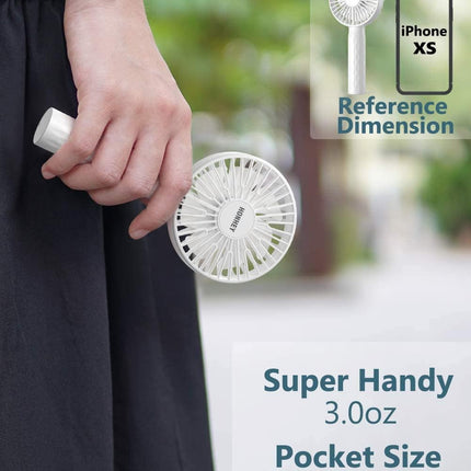Honhey Handheld Fan Super Mini Personal Fan With Rechargeable Battery Operated And 3 Adjustable Speed Portable Hand Held Fan Eyel