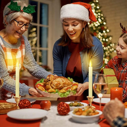 Window Candles Flickering Battery Operated with Remote and Timer, 9 Pack Electric Flameless Taper Candles with Magnetic Base for Christmas Halloween Dinner Wedding Party Decoration