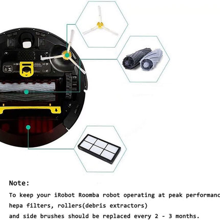 Mzy Llc 12 Pack Hepa Filter Filters For Irobot Roomba 800 900 Series 860 870 871 880 960 980 Robotic Vacuum Parts