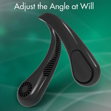 Bladeless Neck Fan, 5000Mah Rechargeable Battery Powered, 3 Speeds, Angle Adjustable, HandFree Portable Neck Fan For Both Outdoor