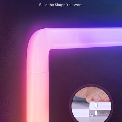 Govee Glide RGBIC LED Wall Lights, Smart RGBIC Wall Sconces for Gaming TV Bedroom Streaming, Work with Alexa and Google Assistant, Strip Lights with Music Sync, Christmas Lights, 6 Pcs and 1 Corner