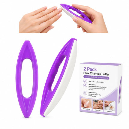 KADS Nail Buffer Polishing Tools, Purple Soft Surface Nail Buffers for Nail Buffing Wax, Manicure and Pedicure Care, Home Nail Care Tool Set - 2 Pack