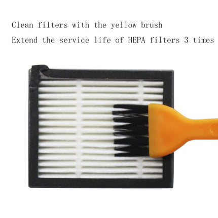 Parts Compatible With Irobot Roomba I, E & J Series I7 I7+ I2 I3 I3+ I4 I4+ I6 I6+ I8 I8+Plus J6+ J7 E5 E6 E7, 1 Set Of Multisurface Rubber Brushes, 6 Hepa Filters, 6 Side Brushes