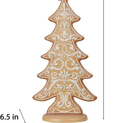 Gingerbread Christmas Tree Collectible Figurines - Village Gingerbread Fantastic Sequins Christmas Tree Tabletop Decoration Braxio (Extra Large)