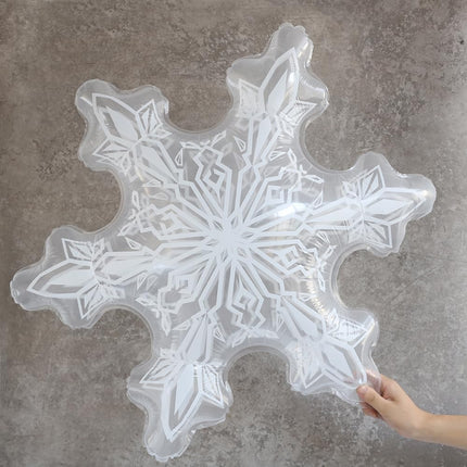 Christmas Snowflake Balloon Arch Garland Kit 148pcs Dusty Blue Silver with Snowflake Foil Balloon, 3D Hanging Snowflake Pendant for Girls Snow Princess Birthday Winter Wonderland Party Decorations