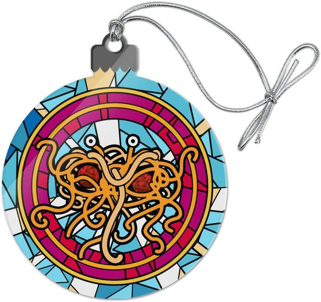 GRAPHICS & MORE Flying Spaghetti Monster Stained Glass Acrylic Christmas Tree Holiday Ornament
