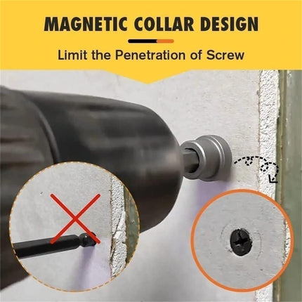 5 Pcs Magnetic Positioning Bits Anti Slip Screwdriver Bit Set PH2 Drywall Hex Shank Screwdriver Bits Screw Setter Dimpler Screw Positioning Bit Batch Head (50 mm)