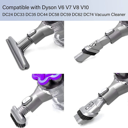 Attachments Tools Kit For Dyson V6 Dc24 Dc33 Dc35 Dc39 Dc44 Dc58 Dc59 Dc62 Dc74, Dyson Cordless Vacuum Accessories 4 Pcs Set Brush Kit