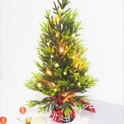 2Ft Pre-lit Christmas Tree Mini Christmas Tree with Lights Tabletop Artificial Christmas Tree for Xmas,Small Light up Pine Tree Spring Home Decorations,Holiday Decor
