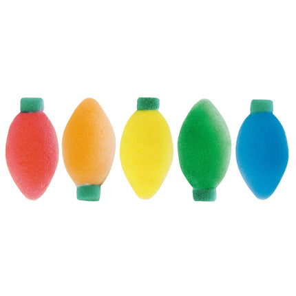 Lucks Dec-Ons Decorations Molded Sugar/Cup-Cake Topper, Christmas Lights Assortment, 1 Inch, 240 Count