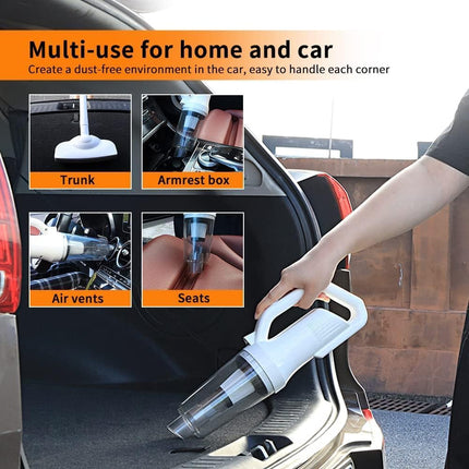 Cordless Stick Vacuum Cleaner, Lightweight Powerful Suction Handheld Vacuum For Hard Floor Carpet Pet Hair, White