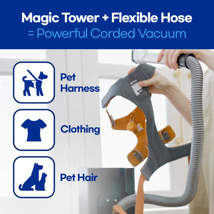 Cx Pro Magic Tower Cordless Vacuum Cleaner, Self Empty All In One Dust Tower, Auto Battery Charge, Powerful Stick Vacuum Cleaner For Home, Carpet, Hardwood Floor, Pet Hair