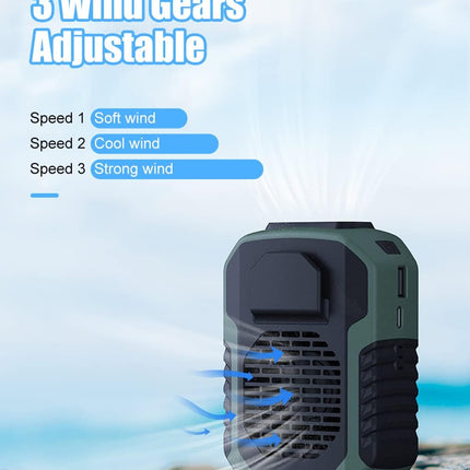 4In1 Clip On Waist Fan, Strong Airflow Portable Neck Fan HandsFree Mini Personal Cooling Fan 23H Long Working Time Prevent