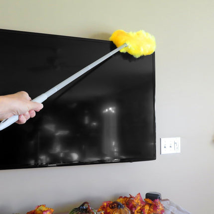 Evelots Ceiling Fan Duster Microfiber Cleaner Brush With Reach Up To 9 Ft Yellow