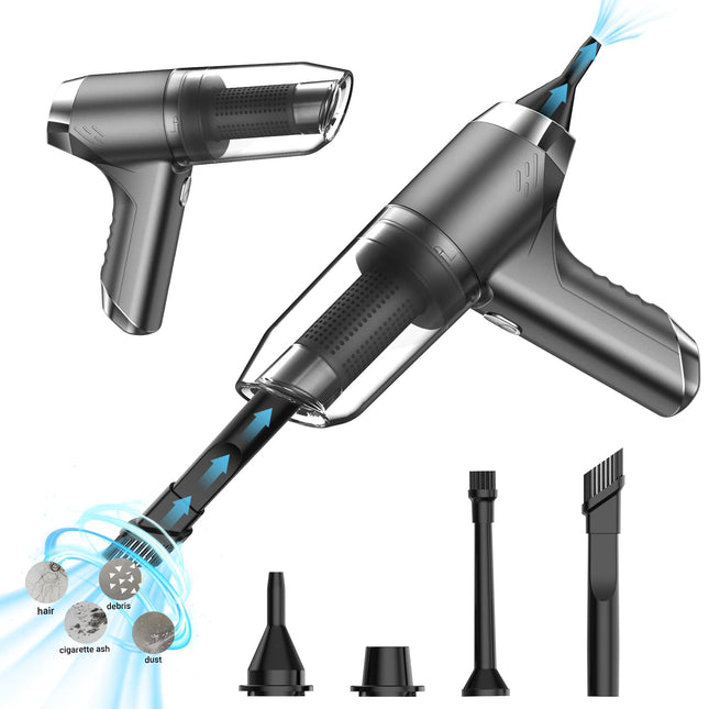 Aorika Car Vacuum Cleaner Cordless, Handheld Vacuum&Air Duster, 9000Pa Suction High Power Wetdry Use Vacuum Cleaner With Multinozzles For Vehiclehomeoffice, Multiple Hair