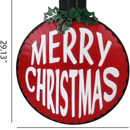 All Chic Retro Christmas Wall Decorations Merry Christmas Sign Christmas Wall Decor Wreath Retro Christmas Decorations Round Metal Tin Sign Rustic Wall Decor Country Home Decor…