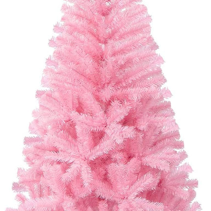 4FT Artificial Christmas Tree, Xmas Pine Tree with Metal Christmas Tree Stand,Pink Christmas Tree for Holiday, Home, Office, Party Decoration