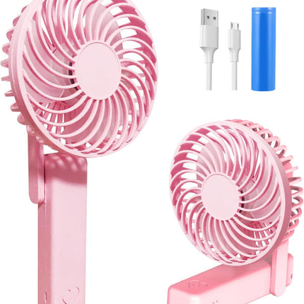Battery Operated Portable Fan, Mini Rechargeable Handheld Fan,Small Foldable Fan,Quiet But Powerful Desk Fan Up To 10 Hrs Operat