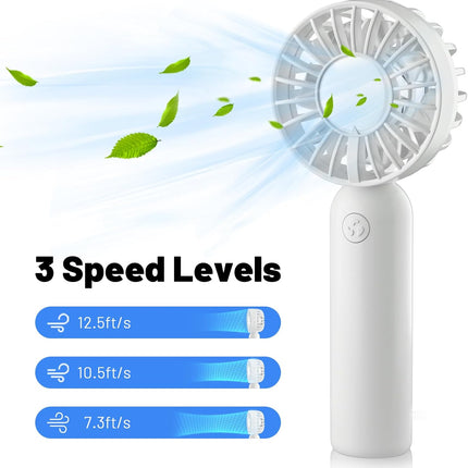 Mini Hand Held Fan, Dual Motors Powerful Portable Fan, 3 Speed Cute Design Small Personal Fan, Lightweight Makeup Usb Rechargeabl