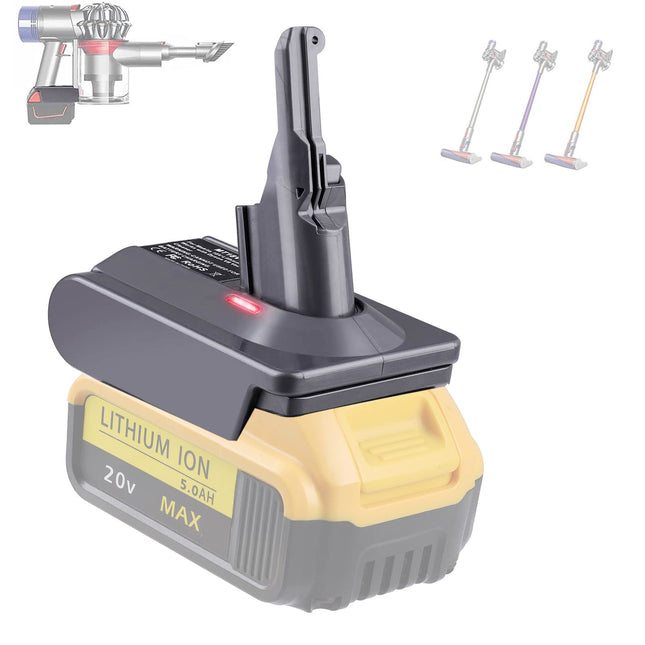 Adapter Dw20V8 For Dewalt 20V Lithium Battery Converted To Replace For Dyson V8 Battery, Works With Dyson V8 Series Animal Absolute Vacuum Cleaneronly Adapter