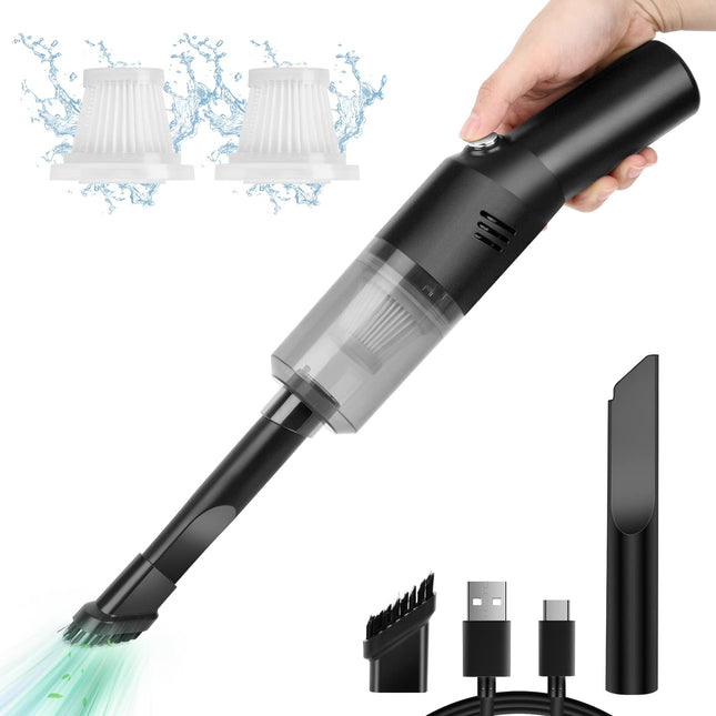 Portable Mini Car Vacuum Cleaner, High Power Cordless400G Handheld Rechargeable Vacuum Cleaner For Desk V06