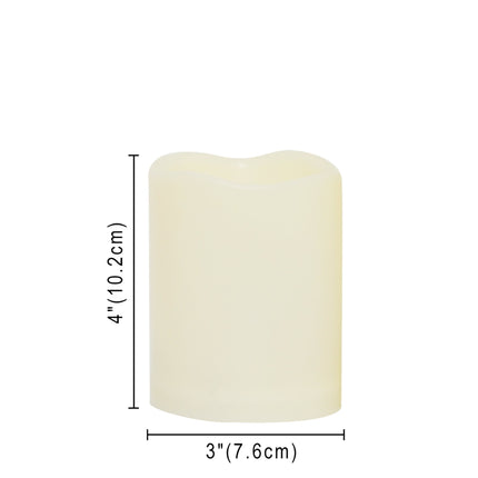 Outdoor Waterproof Battery Operated Flameless LED Pillar Candles with Remote Timer Flickering Electric Plastic Resin Decorative Lights for Xmas Christmas Wedding Party Decorations s Supplies 3 PCS