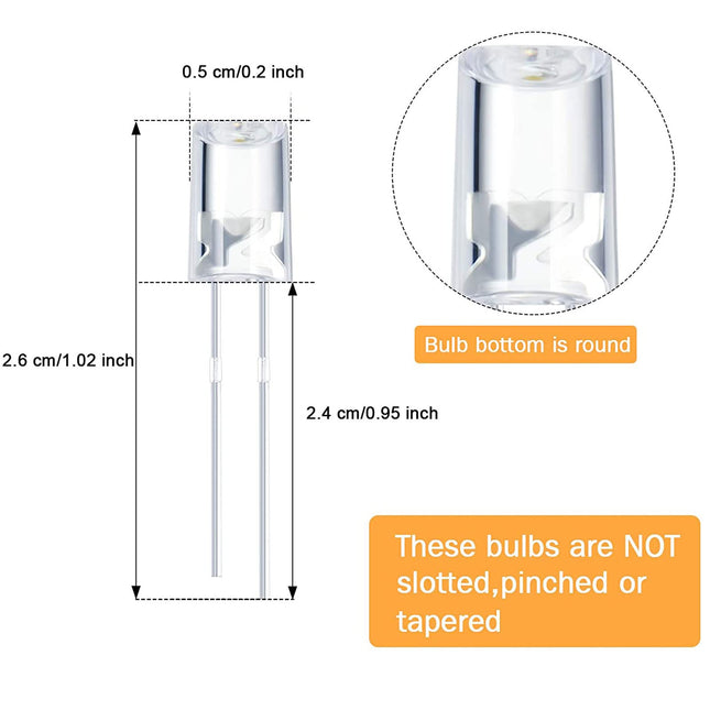 Mudder 400 Pcs LED 5mm Christmas String Lights Replacement Bulbs Energy Efficient LED Halloween Wire Light Set Connectable Home Decor Light Bulb for Festival Patio Garden Wedding Holiday (Warm White)
