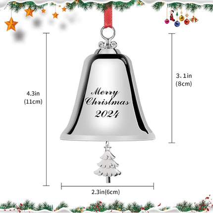 Bells, Christmas Wreath Decor, Silver Christmas Bells, Christmas Tree Decoration, Garland Decoration Bells, Christmas Tree Christmas Bells