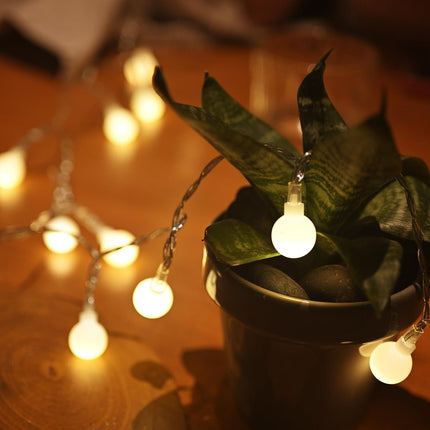 Globe Fairy String Lights 40 LED , 16.4Feet Warm White, USB Powered, Ideal for Indoor/Outdoor Home, Gardens, Halloween and Christmas Decorations