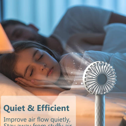 Honhey Handheld Fan Super Mini Personal Fan With Rechargeable Battery Operated And 3 Adjustable Speed Portable Hand Held Fan Eyel