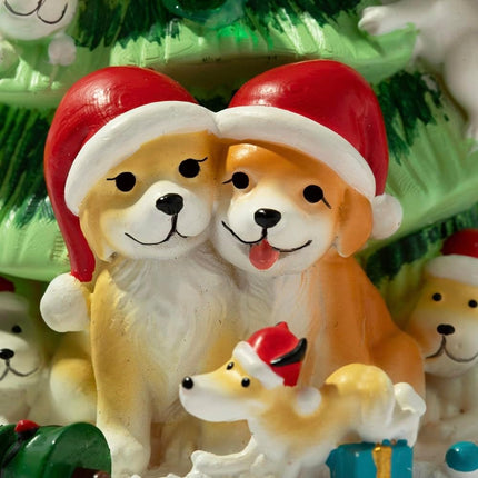 iHeartDogs Ceramic-Style Nostalgic Mini Dog Christmas Tree Figurine - My Christmas Wish