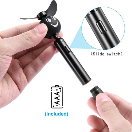 Handheld Mini Fan, Small Pocket Fan, Mini Portable Fan With Aaa Battery Powered, Personal Fan For Travel Makeup Beach Outdoors
