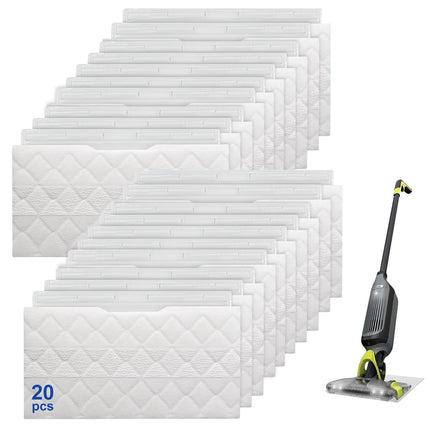Uniqus 20 Pack Vac Mop Pads Refills For Shark Vacmop Vm252 Vm251 Vm200 Vm200C Vm190 Vm252C Qm250 Vm250 Vc205 Vac Mops For Shark Vacmop Pads Refill Disposable,Thickness, Hard Floor Vacuum Mop Pad