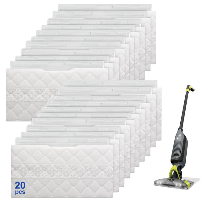Uniqus 20 Pack Vac Mop Pads Refills For Shark Vacmop Vm252 Vm251 Vm200 Vm200C Vm190 Vm252C Qm250 Vm250 Vc205 Vac Mops For Shark Vacmop Pads Refill Disposable,Thickness, Hard Floor Vacuum Mop Pad