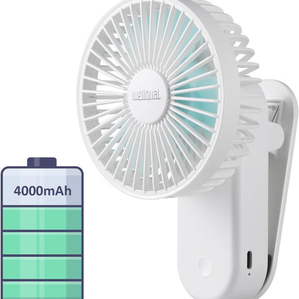 Handheld Mini Fan, Portable Clip On Fan Battery Operated, 3 Speeds Personal Hand Fan, Small Powerful Desk Fan With Magnet Base